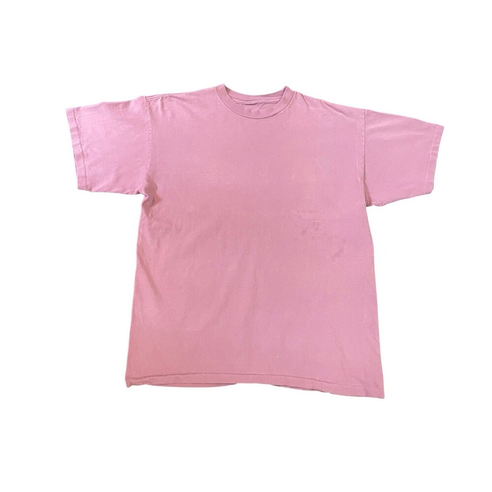 Vintage 90s Lavender Lilac Blank Basic Single Stitch Tee Shirt XL Made In USA